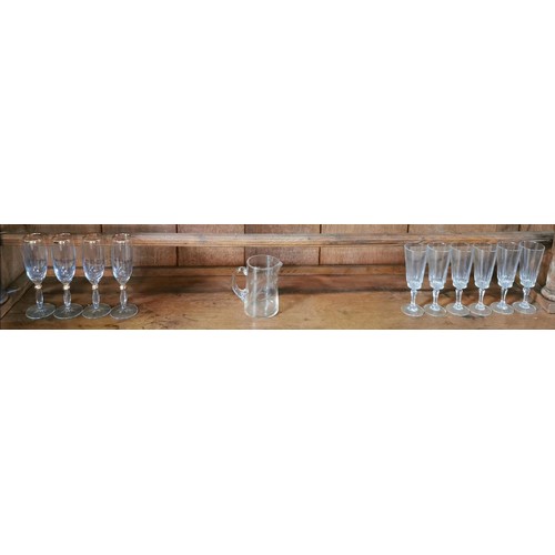 54 - Assorted sets of Edwardian, vintage and other crystal glasses and water jugs