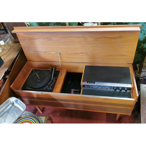 59 - 115 x 39 x 63 cm tall retro Bush solid state stereo radiogram on legs - very nice