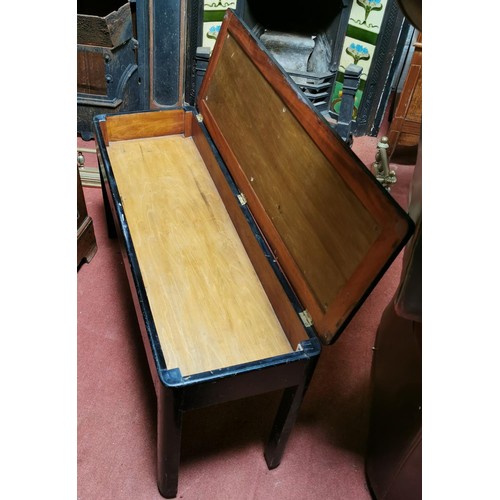 215 - 97 x 33 cm twin piano stool with sheet music storage