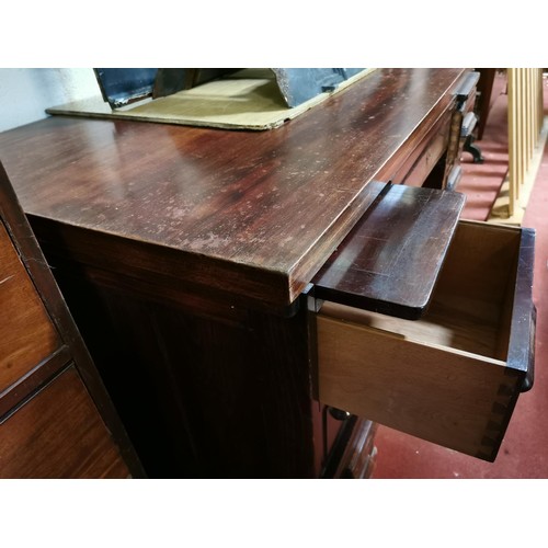 253 - 122 x 78 cm 1920's oak pedestal desk