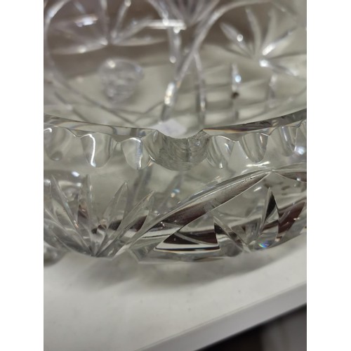 324 - Lead crystal fruit bowl - nick on edge