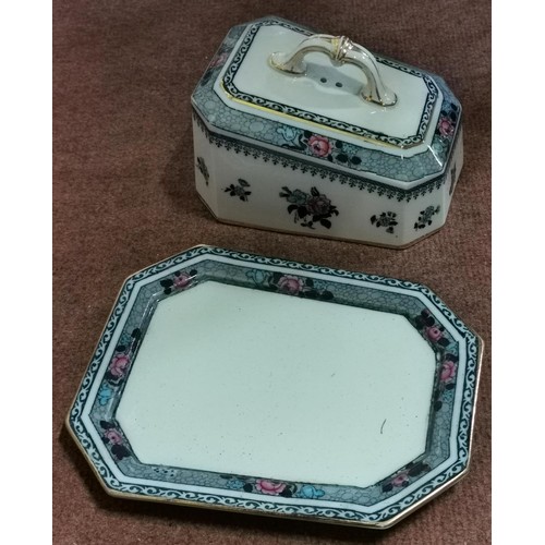 364 - Keeling & Co losol ware - Cameo - butter dish