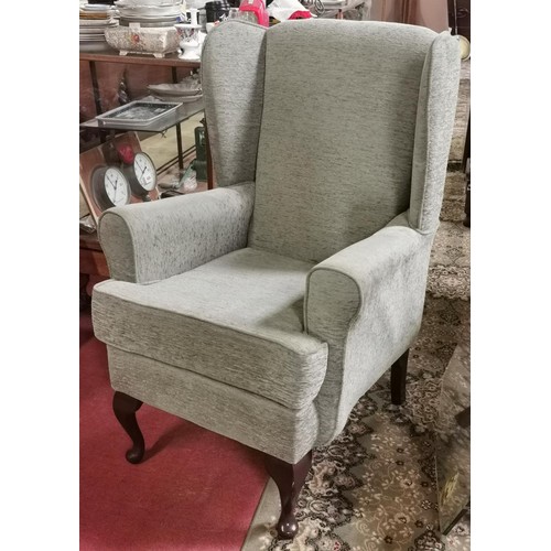 462 - Cab leg winged back fire side armchair