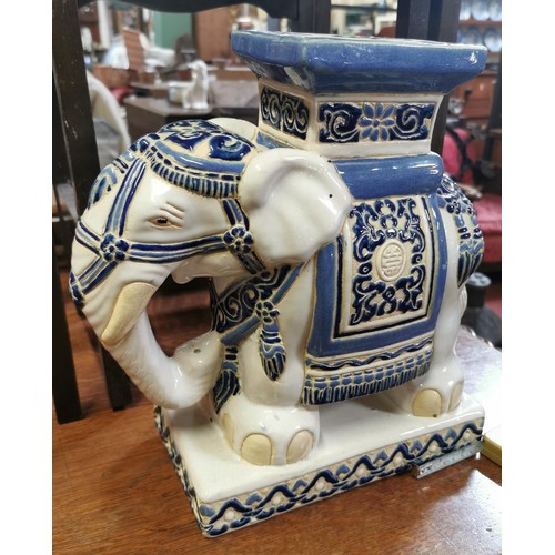 476 - Approx 30 cm long and 32.5 cm tall elephant shaped plant stand