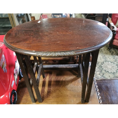 477 - 2 from a nest of 3 oval mahogany tables