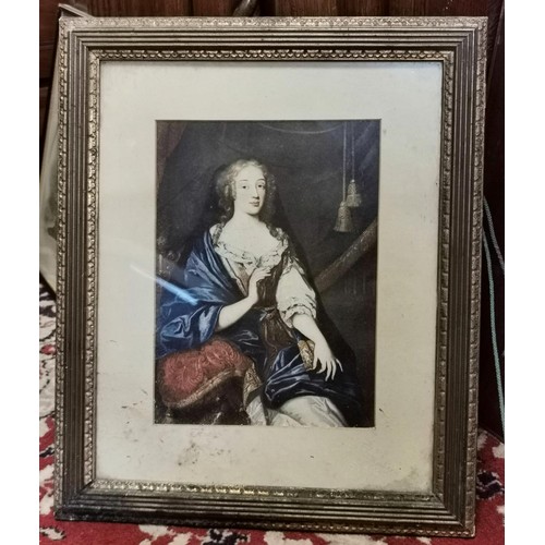 483 - 37 x 44 cm framed and mounted vintage print from a 17th century original portrait painting