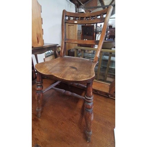 487 - Victorian oak farmhouse chair