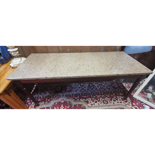 502 - 120 x 50 x 47 cm tall marble top coffee table