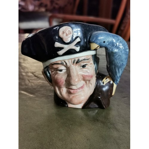 747 - 10 cm tall 1951 Royal Doulton D6386 Long John Silver character jug