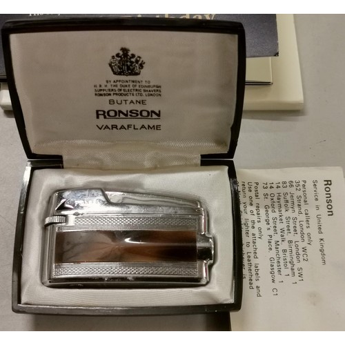 71 - Ronson Varaflame lighter in case