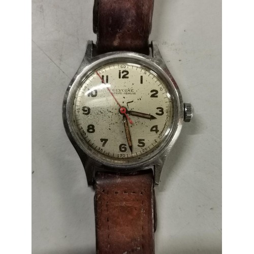 83 - Vintage Glycine Bienne Geneve wind up watch in working order