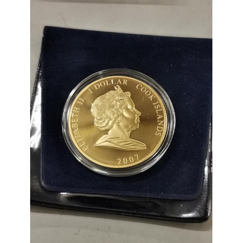 86 - Princess Diana bundle of china thimble, Westminster Collection gold plated 2007 Cook Island $1 coin ... 