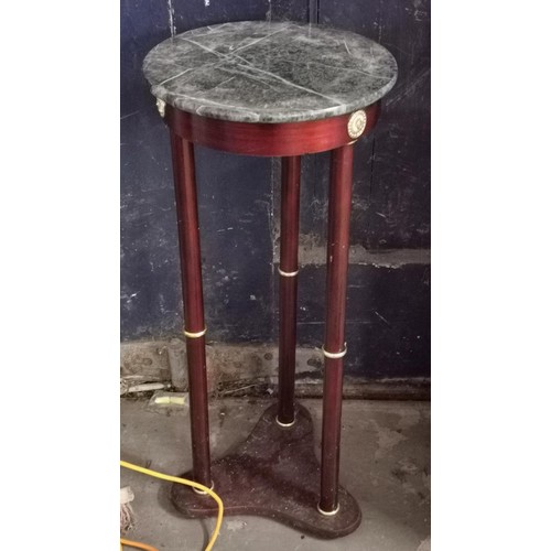 103 - 71 cm tall marble top look plant stand