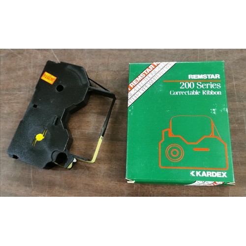 256 - 2 x boxed new old stock Kardex correctable typewriter ribbon for Remstar 200 series typewriter