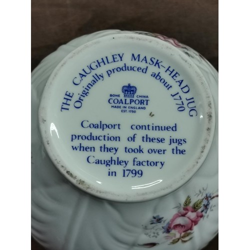 194 - 16.5 cm tall large Coalport 'The Caughley Mask-head Jug'