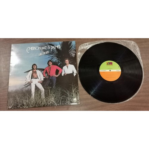 177 - 1978 Emerson Lake and Palmer love beach vinyl album, Atlantic K 50552 (A1 B1) in excellent condition
