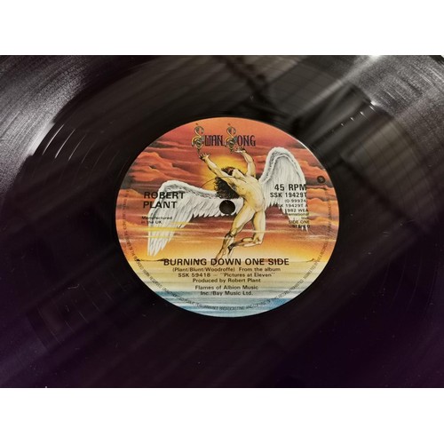 183 - 1982 Robert Plant limited edition 12 in single Burning Down One Side/ Moonlight in Samosa, Swan Song... 