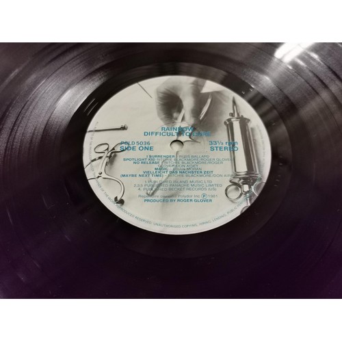 184 - 1981 Rainbow-Difficult to Cure vinyl album with picture lyric inner sleeve, Polydor POLD 5036 (A2 B2... 