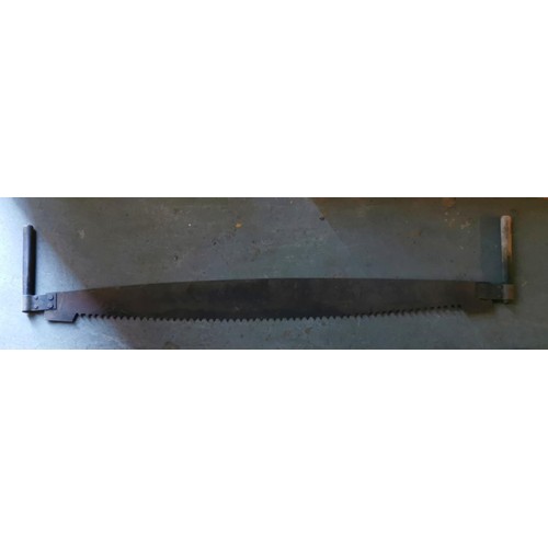 7 - Vintage 2-handle lumberjack saw