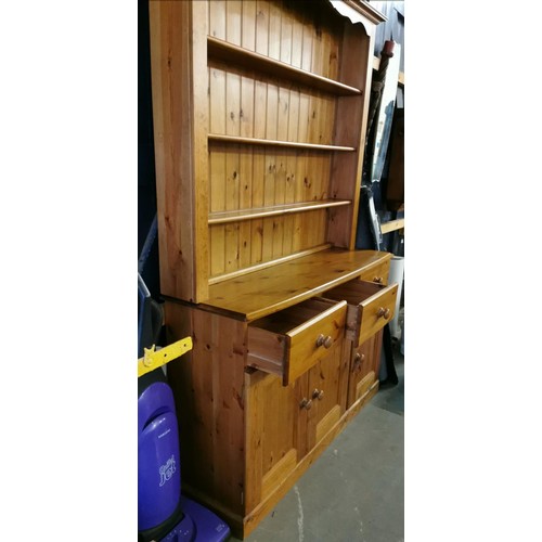 151 - 136 x 42 x 204 cm tall old Pine 3-drawer farmhouse dresser