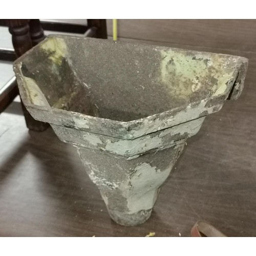 309 - 23 cm tall old cast drain hopper