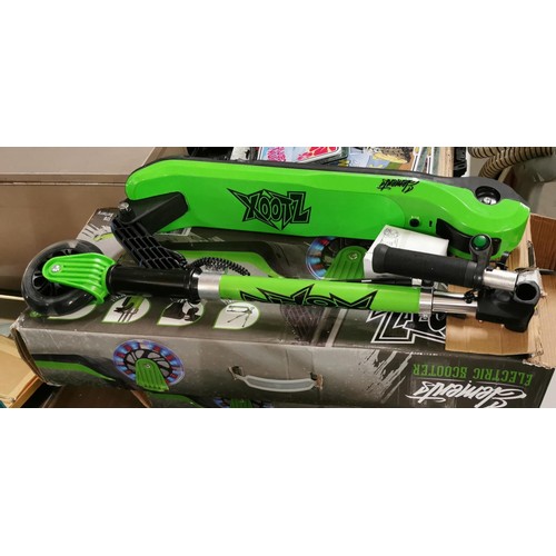 94 - Boxed as new Xootz electric scooter with charger