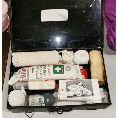 109 - Vintage first aid tin and contents