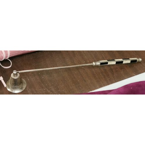 73 - Vintage silver plated candle snuffer