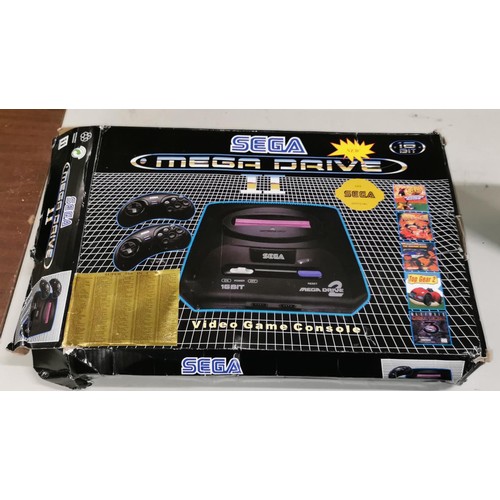 347 - Boxed 16 bit Sega Mega Drive II with built in 368 games in 1