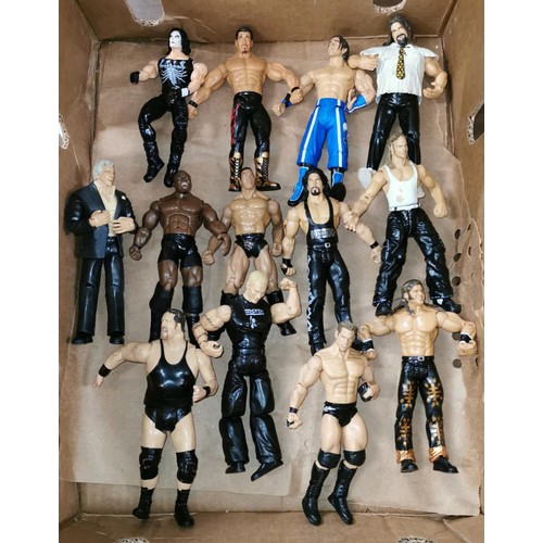 123 - Bundle of 13 x wrestling action figures