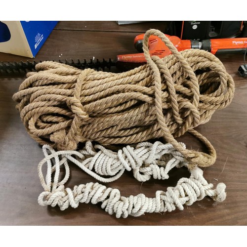 345 - 1 x very large and 2 x smaller lengths of rope