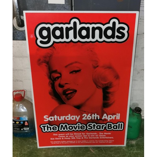 45 - 3-ft x 2-ft poster for Garlands movie star ball