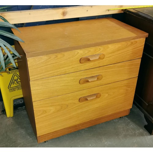 50 - 77 x 45 x 70 cm retro Austinsuite 3-drawer chest