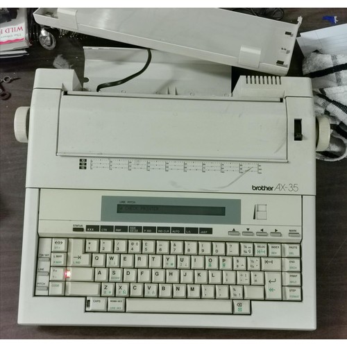 118 - Brother AX35 electric typewriter - powers on but beeps with message check printer