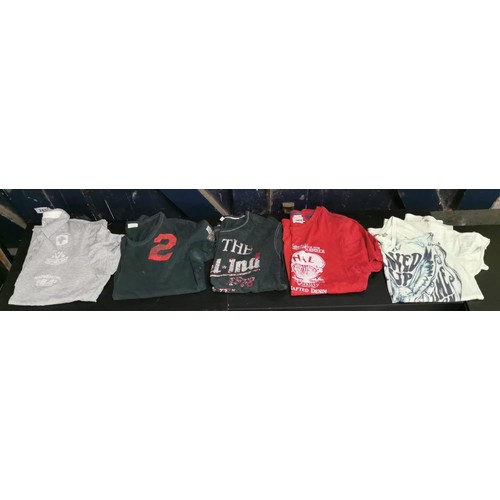 185 - 3 x Diesel, 1 x Ted Baker and 1 x Hilfiger gents designer T-shirts size medium - all worn but good c... 