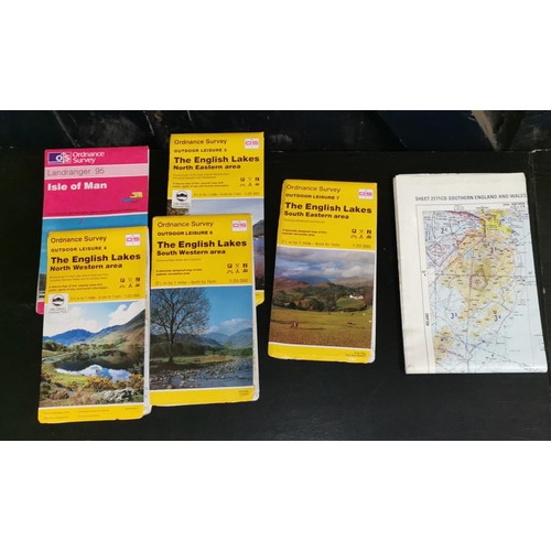 193 - Small bundle of Ordnance Survey maps