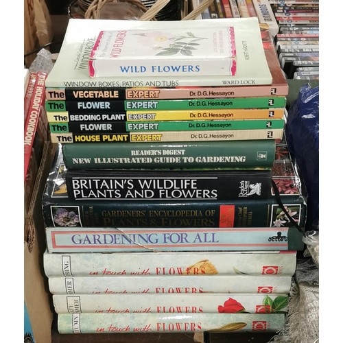 195 - In Touch with Flowers magazines in binders and other assorted gardening related books