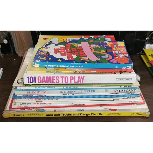 202 - Bundle of hard and paperback children's games and activity books