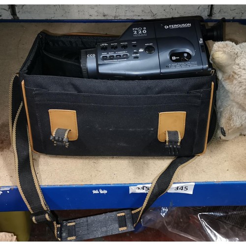 232 - Ferguson Pro 8 220 camcorder with accessories in carry case