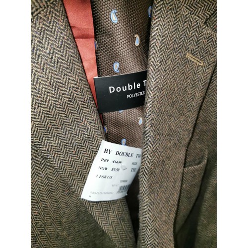 46 - New and tagged Brook Taverner gents herringbone suit jacket size M (£115 price ticket) with Double T... 