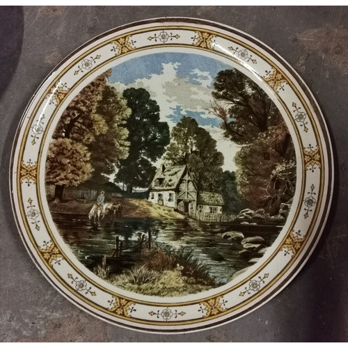 41 - Large 39 cm diameter 19th century picture wall plate