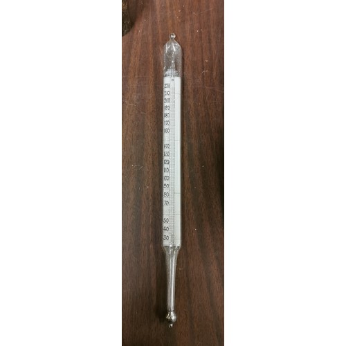 150 - Vintage German made dairy thermometer in wooden case