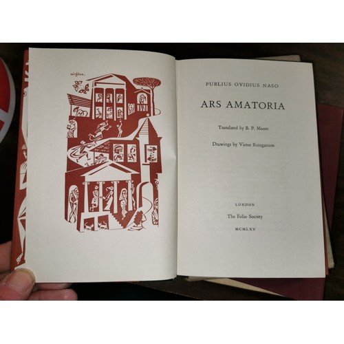 213 - 2 x folio society books by Ovid being 1965 Ars Amatoria & 1993 the art of love, both near mint