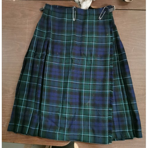 216 - Bundle of 5 x vintage tartan and tweed ladies skirts sizes 12 and 14