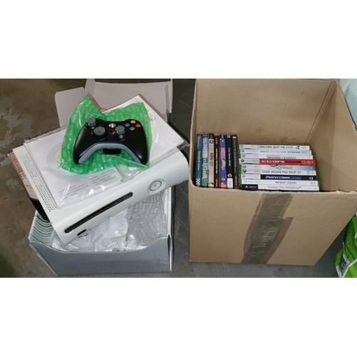 71 - 120 GB X-Box 360 console with games and 1 x controller plus other PC games