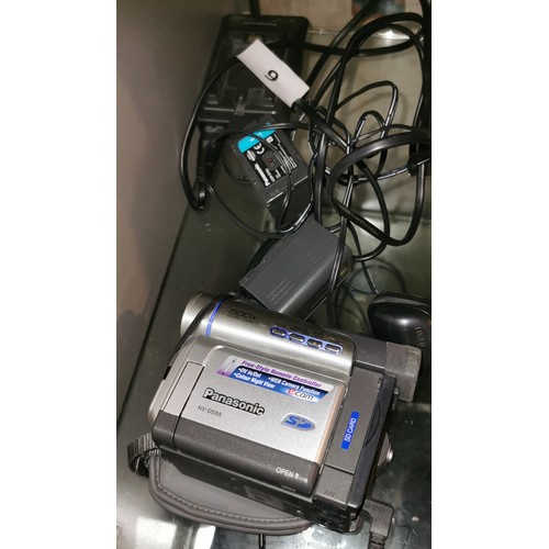 9 - Panasonic digital camcorder model NV-DS65B with battery and charger