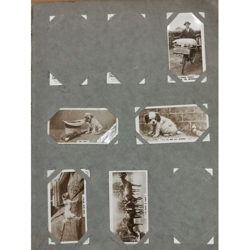 14 - Vintage my cigarettes picture album with ink written Welsh 1927 memo. 40 pages mainly full with comp... 