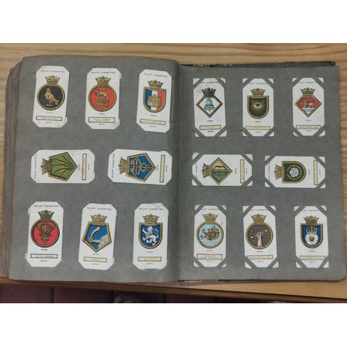 14 - Vintage my cigarettes picture album with ink written Welsh 1927 memo. 40 pages mainly full with comp... 