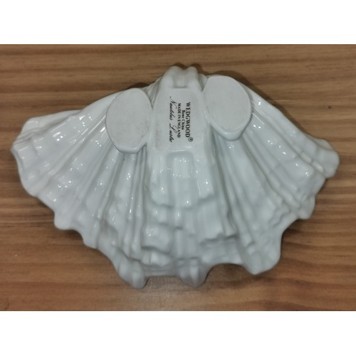 33 - Wedgwood Nautilus Lustre 18 cm long shell shaped dish in perfect condition