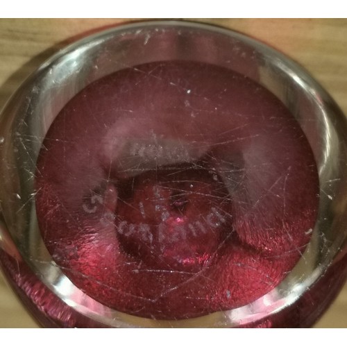 43 - Caithness Scotland 9.5 cm tall 'Nova' pear shaped paperweight